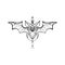 Bat tribal vectoor ornate elegant tattoo