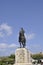 Batalha, 20th July: Equestrian Statue of Nuno Alvares Pereira general nearby Monastery of Virgin Mary of Victory from Batalha