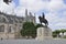 Batalha, 20th July: Equestrian Statue of Nuno Alvares Pereira general nearby Monastery of Virgin Mary of Victory from Batalha