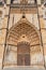 Batalha, Portugal. Portal of Batalha Abbey aka Monastery of Santa Maria da Vitoria, with tympanum, archivolts and lintel and other