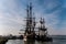 Batavia 17th century ship at Lelystad in Hollandnetherlands