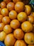 Batch of lime oranges in a supermarket gondole in Sao Paulo city, Brazil