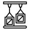 Batch production icon outline vector. Glass factory