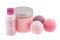 Bath balls and cosmetic bottles