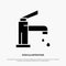 Bath, Bathroom, Cleaning, Faucet, Shower solid Glyph Icon vector