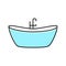 bath bathroom interior color icon vector illustration