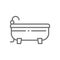 Bath, bathtub line icon.