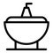 Bath bidet icon, outline style