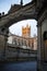 Bath cathedral framed through archway