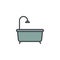 Bath filled outline icon