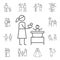 Bath, mother, baby icon. Family life icons universal set for web and mobile