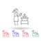 Bath, mother, baby multi color icon. Simple thin line, outline vector of family life icons for ui and ux, website or mobile