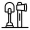 Bath repairman tools icon, outline style