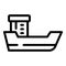 Bath ship icon, outline style