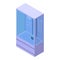 Bath shower stall icon, isometric style