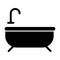 Bath solid icon. Bathtub vector illustration isolated on white. Bathroom glyph style design, designed for web and app