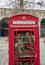 Bath, Somerset, UK, 22nd February 2019, Old repurposed red telephone box  turned into a space for flowers