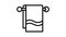 Bath towel on hanger icon animation