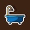 bath tub. Vector illustration decorative design