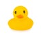 Bath yellow rubber duck isolated white background clipping path