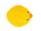 Bath yellow rubber duck isolated white background clipping path