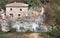 Bathers in the Terme di Saturnia, Tuscany, Italy