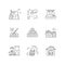 Bathhouse pixel perfect linear icons set