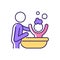 Bathing child RGB color icon