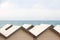 Bathing huts in Follonica waterfront, Italy