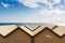 Bathing huts in Follonica waterfront, Italy