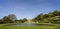 Bathing Pond fountain and the Long walk at The Newt, near Bruton, Somerset, UK