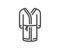 Bathrobe line icon. Housecoat robe sign. Vector