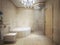 Bathroom Art Deco style.