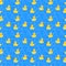 Bathroom background, yellow rubber ducks on a blue background with soap bubbles background