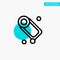 Bathroom, Bath, Cleaning, Soap turquoise highlight circle point Vector icon