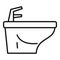 Bathroom bidet icon, outline style
