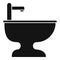 Bathroom bidet icon, simple style