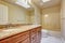 Bathroom cabinet with two sinks and granite top