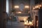 bathroom with candlelight and white accents, creating serene and calming atmosphere