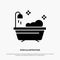 Bathroom, Clean, Shower solid Glyph Icon vector