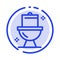 Bathroom, Cleaning, Toilet, Washroom Blue Dotted Line Line Icon