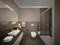 Bathroom concept design. 3d rendering
