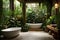 bathroom with exotic rainforest influences