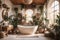 bathroom with exotic rainforest influences