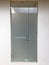 Bathroom frosted glass door with D type stainless steel glass door handle