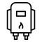 Bathroom gas boiler icon outline vector. Home heater