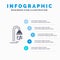 Bathroom, Hotel, Service, Shower Infographics Presentation Template. 5 Steps Presentation