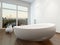 Bathroom interior with nice freestanding bathtub