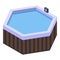 Bathroom jacuzzi icon, isometric style