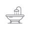 Bathroom line icon concept. Bathroom vector linear illustration, symbol, sign